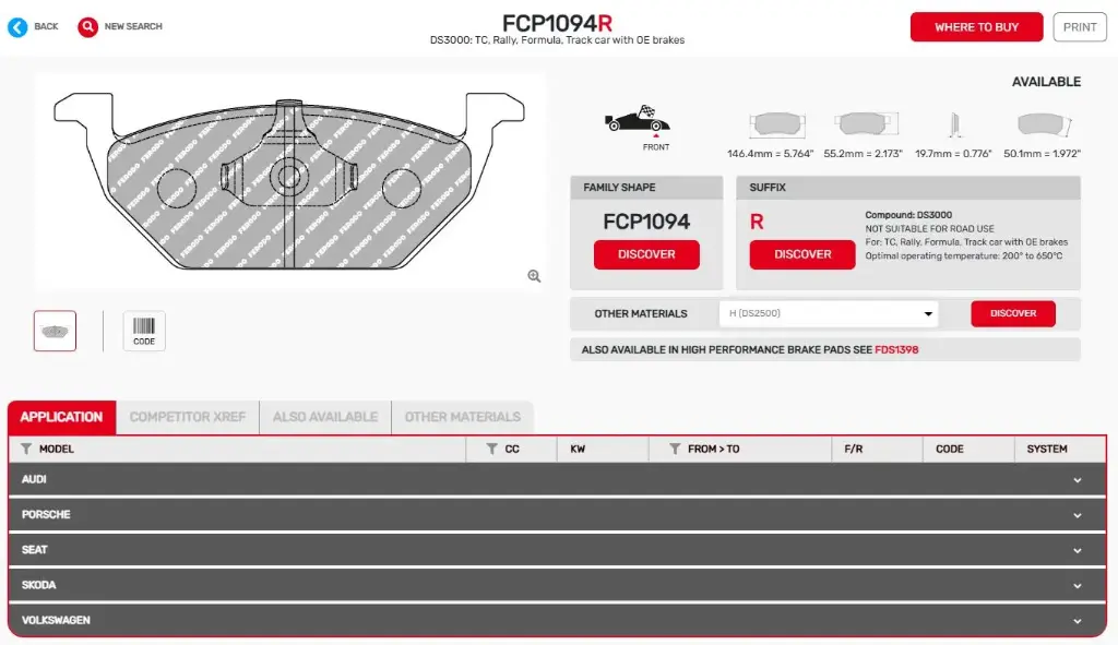 FCP1094R - PASTILLA DE CARRERA