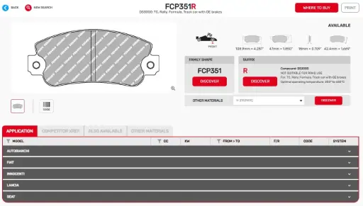 [FCP351R ] FCP351R - PASTILLAS DE CARRERA
